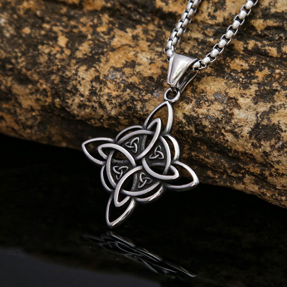 New Viking Celtic Knot Pendant Titanium Steel Retro Personalized Fashion Necklace