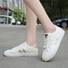 Spring Autumn New PU Casual Low-top Women's Shoes Fashionable Comfortable Breathable Color Matching Flat Running Shoes NO:609