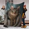 Милый питомец Милый кот Одеяло Веселый котенок Мягкое флисовое одеяло Современное Подходит для дома Одеяло для кондиционера