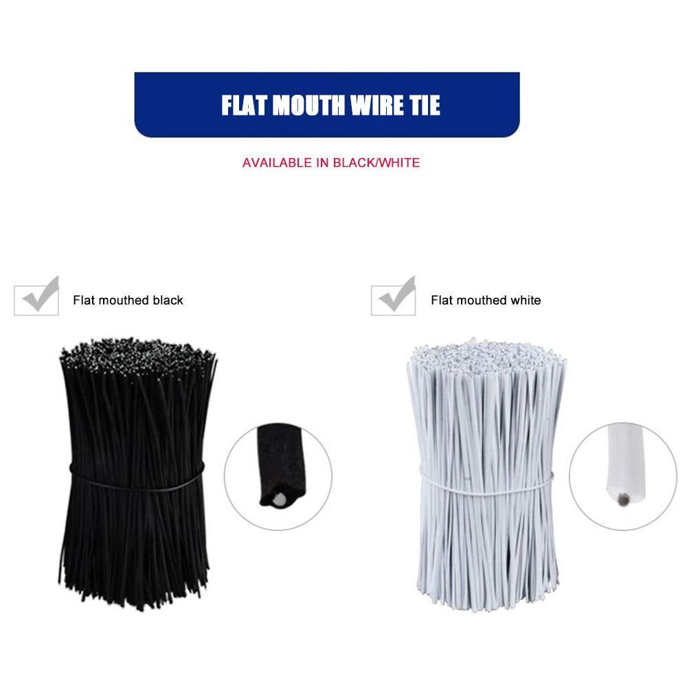 Black Plastic Coated Iron Wire White Cable Ties Reusable Ties Cable Fasteners