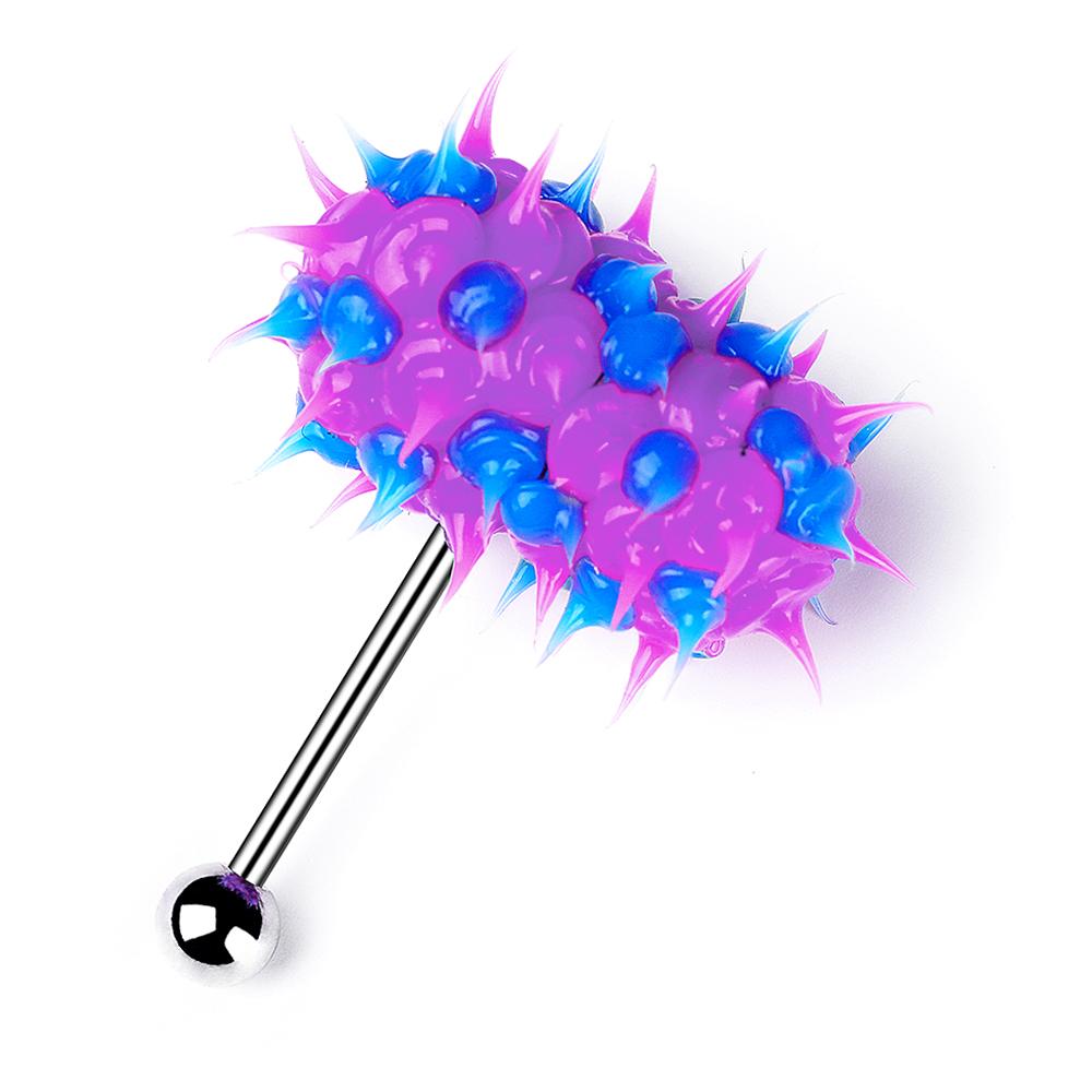 Fashion Colorful Rock Trendy Vibrating Tongue Ring Body Piercing Jewelry With 2 Batteries