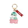 Spring Festival Cartoon Lotus Pendant Good Luck New Year Key Ring Cute Snake Keychain  Ornament