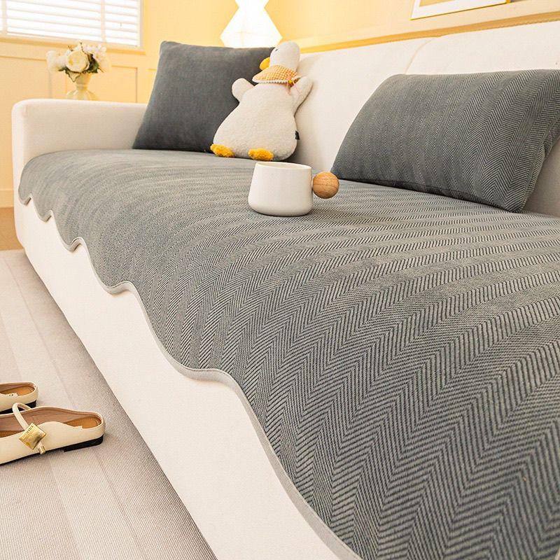 New Irregular Special-shaped Sofa Cushion, Universal In All Seasons, High-end Seat Cushion, Non-slip Cover Cloth Towel