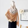 Ретро однотонный градиентный шарф женский тонкий простой удлиненный пряжный платок хлопковый шарф головной убор сумка голова
