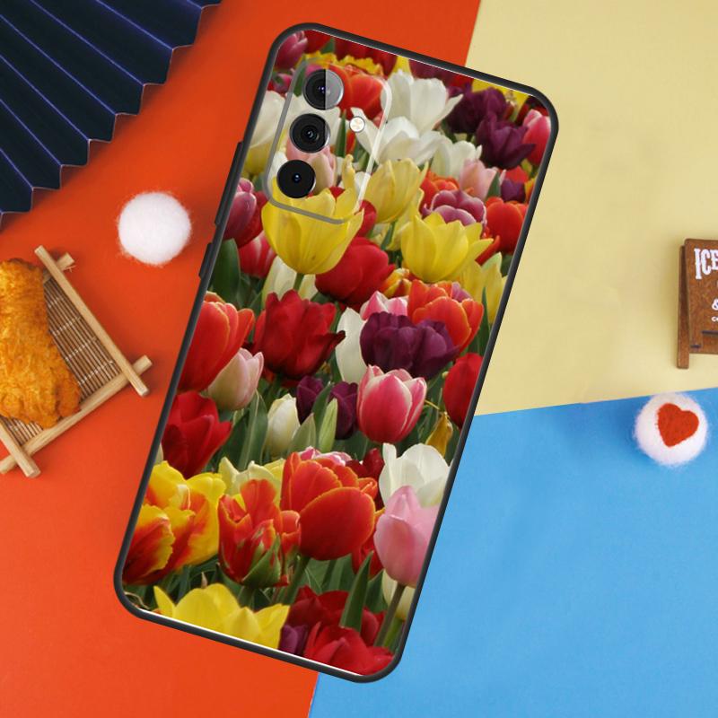 Цветной чехол с изображением тюльпана для Samsung Galaxy A16 A26 A36 A56 A17 A55 A35 A15 A52 A32 A12 A53 A33 A13 A14 A34 A54