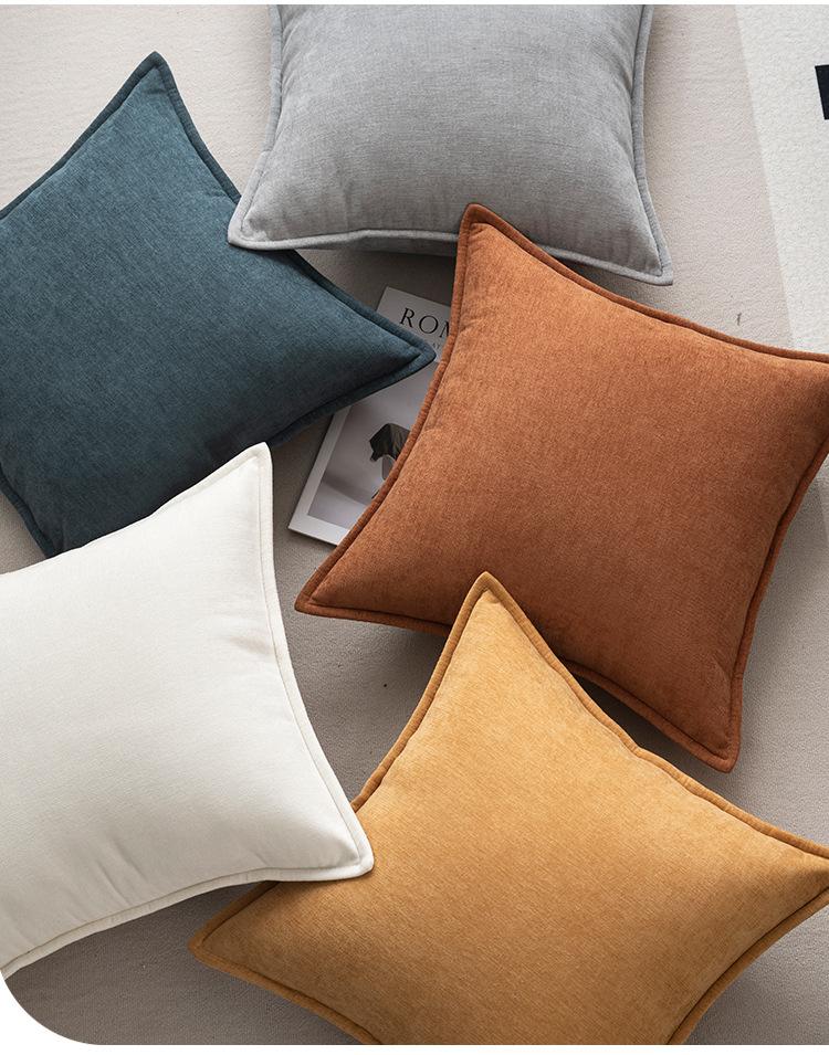 Retro Soft Chenille Throw Pillow Covers Elegant Design for Sofa Bed Living Room Home Decor