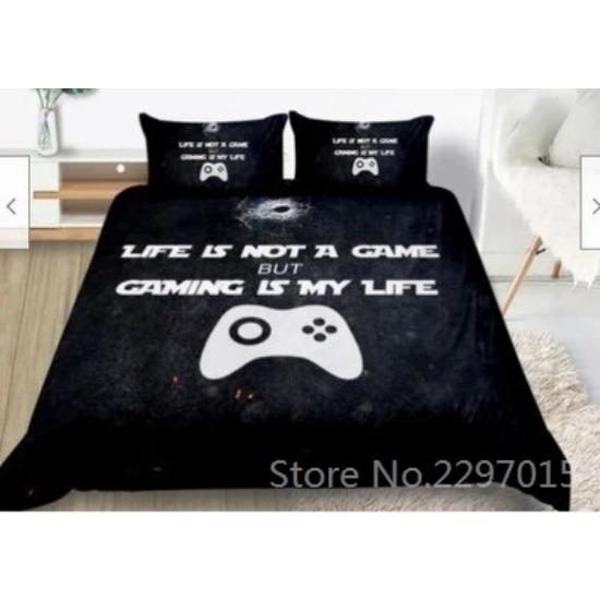 Fashion Black Family Game Gamepad 3d Bedding Set Adult Kids Gifts Pillowcase Duvet Cover Sets Bedroom Decor King Bed Linen Sets