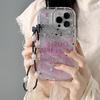 Розовый защитный чехол Zhitai для iPhone - Совместим с iPhone 11, 12, 14, 15 Мягкий чехол с браслетом