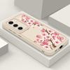 Мягкий чехол для телефона из ТПУ с розовым цветочным принтом для Samsung S25 Plus S24 FE S23 Ultra S22 A56 A16 A15 A55 A36 A06 A05 A35 A34, противоударный матовый чехол-бампер