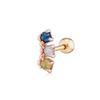 Rose 14K Gold Gemstone Piercing (Single) Ugde0834Yab (F)