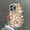 N72 Black Gold Snake Art Soft Back Cover for Samsung S24 Ultra A14 iPhone 16 Pro Max Xiaomi Redmi Note13 Plating Frame Camera Protector Case