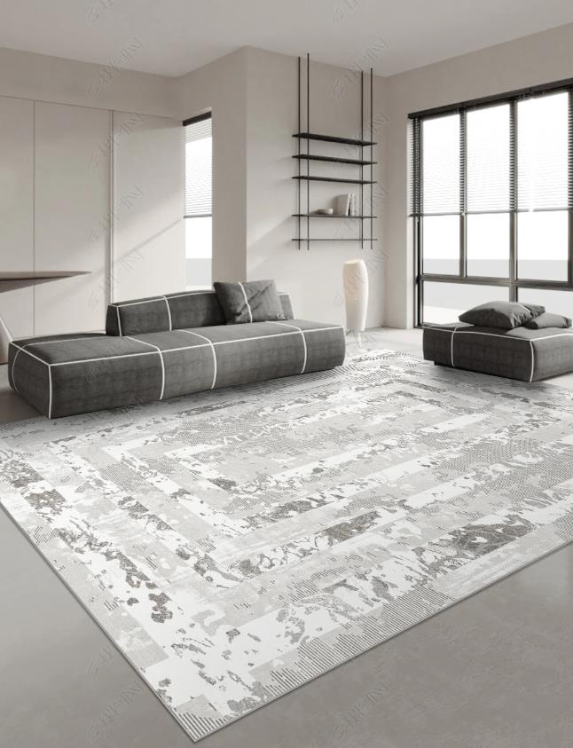 Japanese Style Carpets for Living Room Light Luxury Bedroom Decor Large Area Carpet Home Gray Anti-slip Mat Washable Lounge Rug