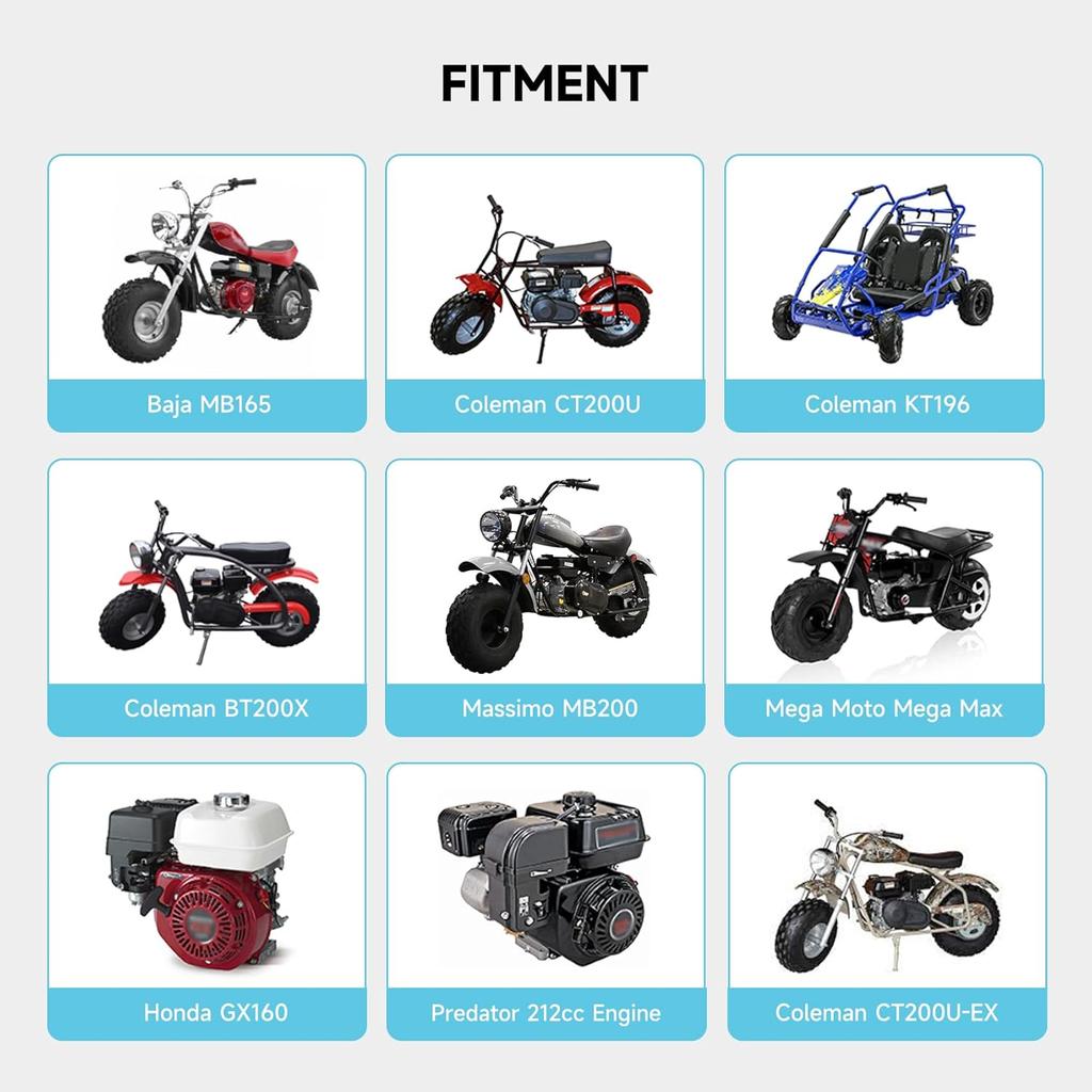 FVRITO VM22 Racing Performance Carburetor Carb For Predator 212Cc 196Cc Coleman CT200U BT200X KT196 Mini Bike Go Kart GX160 GX200 6.5HP OHV Clone