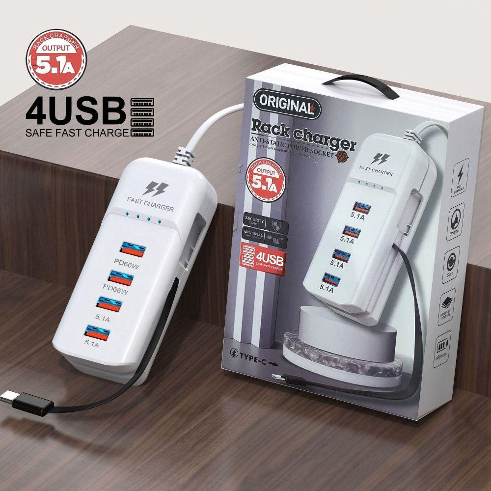 PD 66 Вт Многопортовый USB-хаб Адаптер USB Type C Зарядная станция Новая розетка