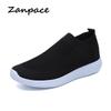 Zanpace Sneakers Women Spring Mesh Loafers Breathable Knit Shallow Ladies Shoes Casual 4 Colors Large Size Light Women Shoes