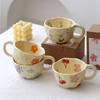 4 Цвета Неправильной Формы Цветок Чашка для Молочного Чая Кофейные Чашки Инс Корейский Стиль Кружка для Завтрака с Овсянкой Кухня