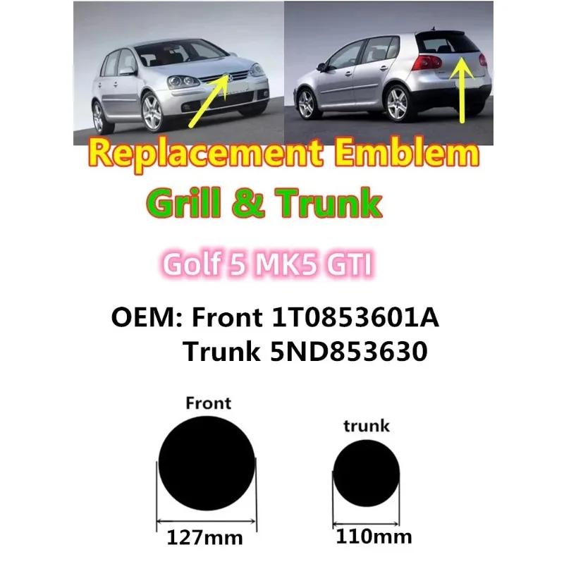 BGF1 GOLF 4 5 6 7 Hot 2026 For VW VOLKSWAGEN 2026 Hot Emblems Car Styling Front Badge Rear Trunk Emblems for Golf5 MK5 GTI 2003 2004