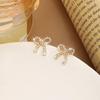 S925 Exquisite Full Diamond Cross Earrings - Simple, Luxurious Silver Needle for Women