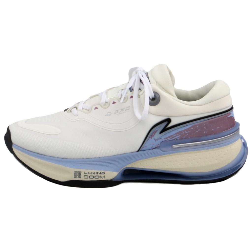 Li-Ning Chao Yue 8 Trendy Versatile Supportive Rebound Low-Top Casual Shoes Men Casual Shoes White Blue AGLU007-2