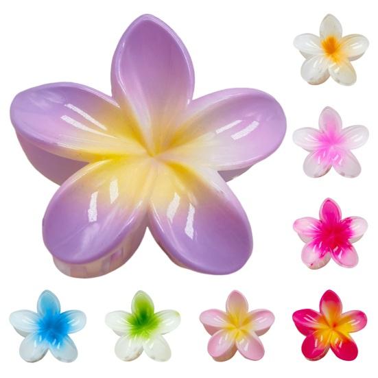 Женские летние коготки для волос яркого цвета в форме цветка, заколка для волос, маленькая заколка в виде акулы, зажим для волос на спине, душ, коготь для волос, аксессуары для волос