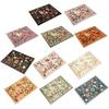 Floral Floor Mat Stain Resistant Washable Non-Slip Area Rug Thick Faux Wool