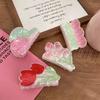 1pc Sweet Fresh Flower Hairpin Tulip Rose New Acrylic Claw Clip Back Head Hair Accessories