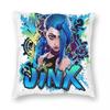 Jinx Arcane Квадратная Наволочка Полиэстер Лен Бархат Креативная Молния Декор Наволочка Чехол для Подушки Дивана