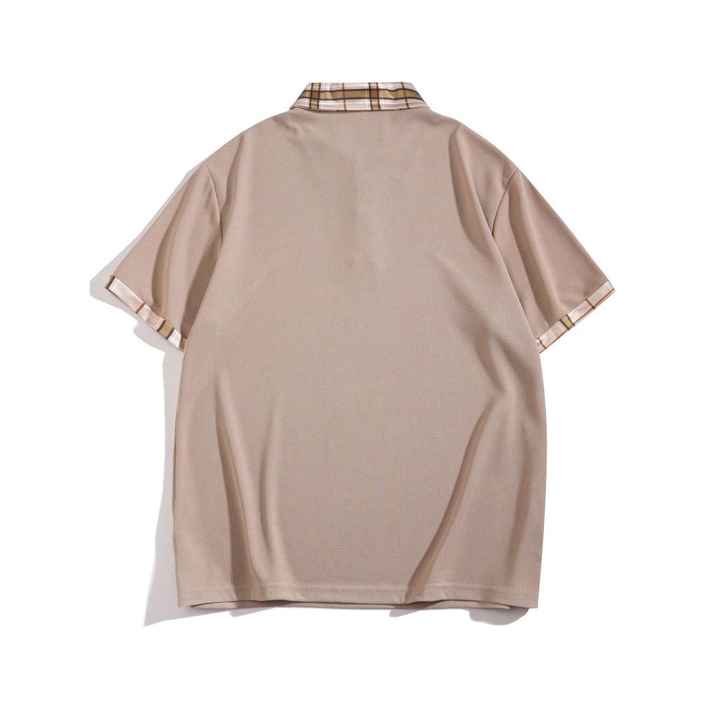 Мужская летняя спортивная модная дышащая рубашка на пуговицах, мужская спортивная повседневная клетчатая футболка