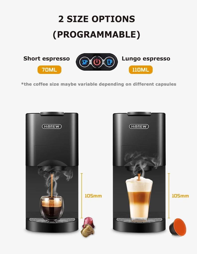 Coffee Machine 5in1 Multiple Capsule Espresso Dolce Milk&Nespresso&ESE Pod&Powder Coffee Maker Stainless Metal H3A