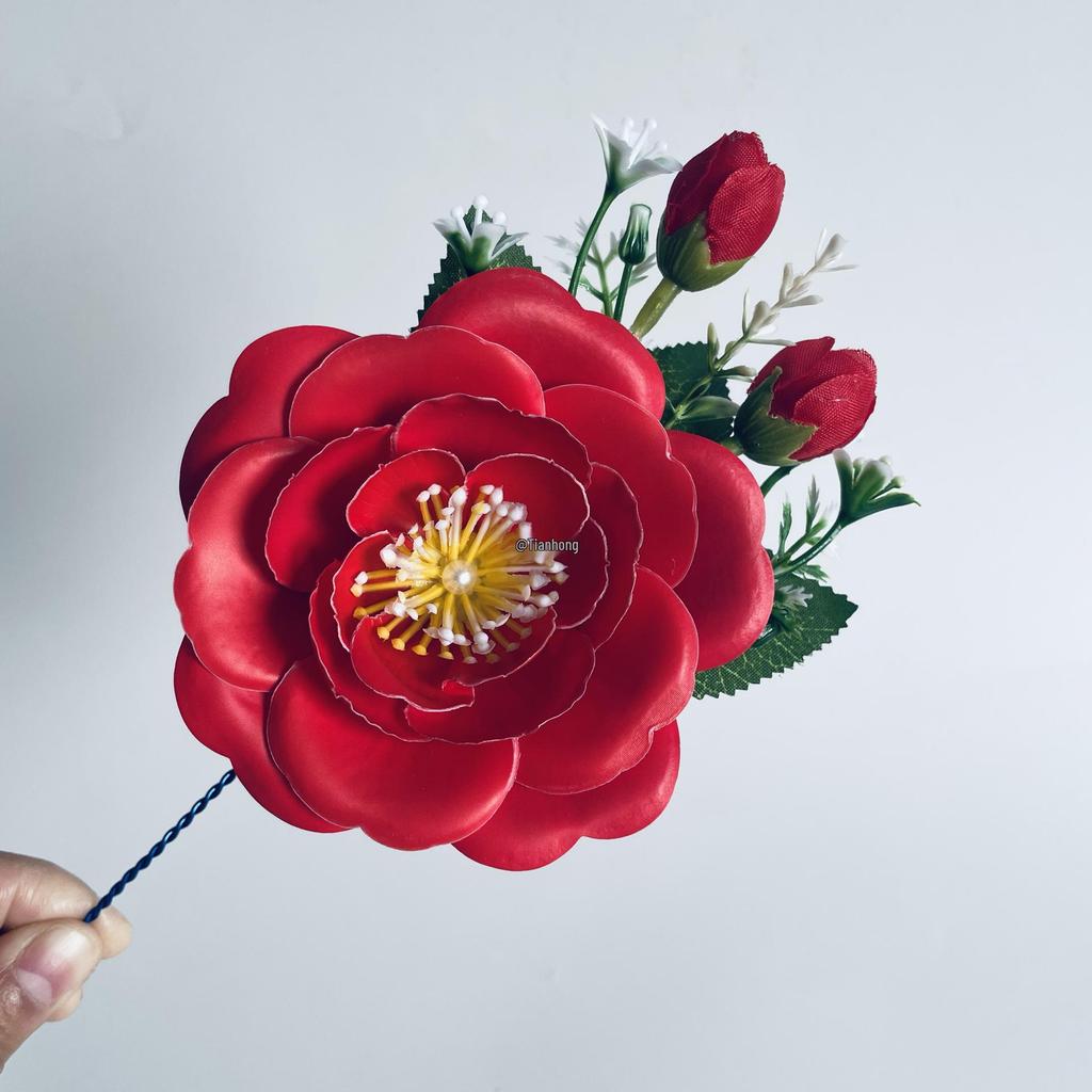 Мяо Головной убор ручной работы: Танцевальный аксессуар с цветами народности дун