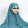Instant Hijabs With Cap Plain Chiffon Jersey Hijabs For Woman Veil Muslim Islamic Hijab Cap Scarf For Women's Hijabs Headscarf