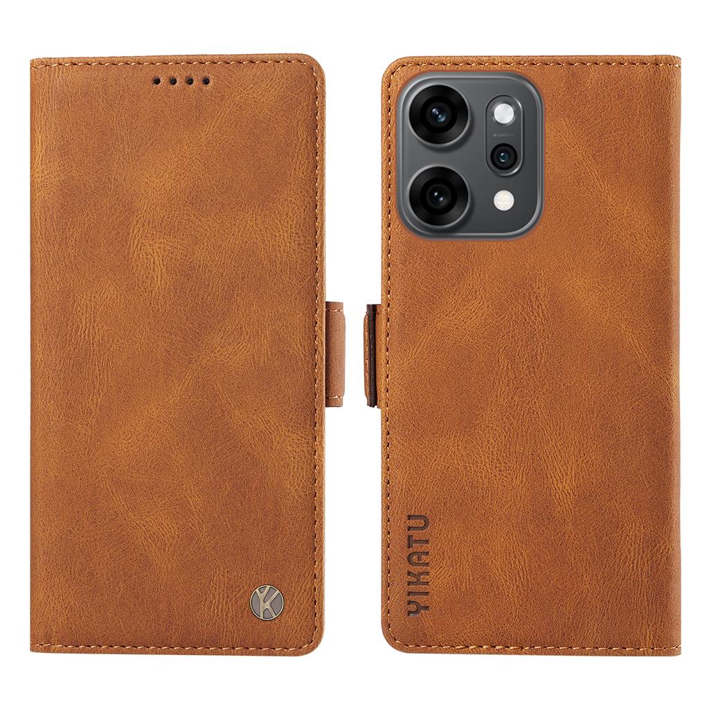 For Oppo Reno14 Pro 5G (China)/Oppo Reno14 Pro 5G (Global) Leather Case YIKATU YK-005 Skin-touch Feeling Wallet Phone Cover