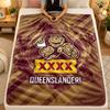 Flannel BlanketQueensland Maroons Warm Soft Throw Blanket for Indoor Sofa Bed Living Room Use