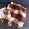 Luxury Plaid Scarf Winter Warm Cashmere Women Long Pashmina Foulard Female Scarves Lady Tassel Shawl Wraps  Design New