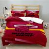 Heat Miami Team Spirit Bedding Set 3pcs, High Quality Bedding Set Including 1pc Duvet Cover And 2pcs Pillowcases for Bedroom, Dormitory Gift