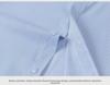 Men's High-End Blue Striped Cotton Shirt: Breathable Business Office Wear In Plus Sizes