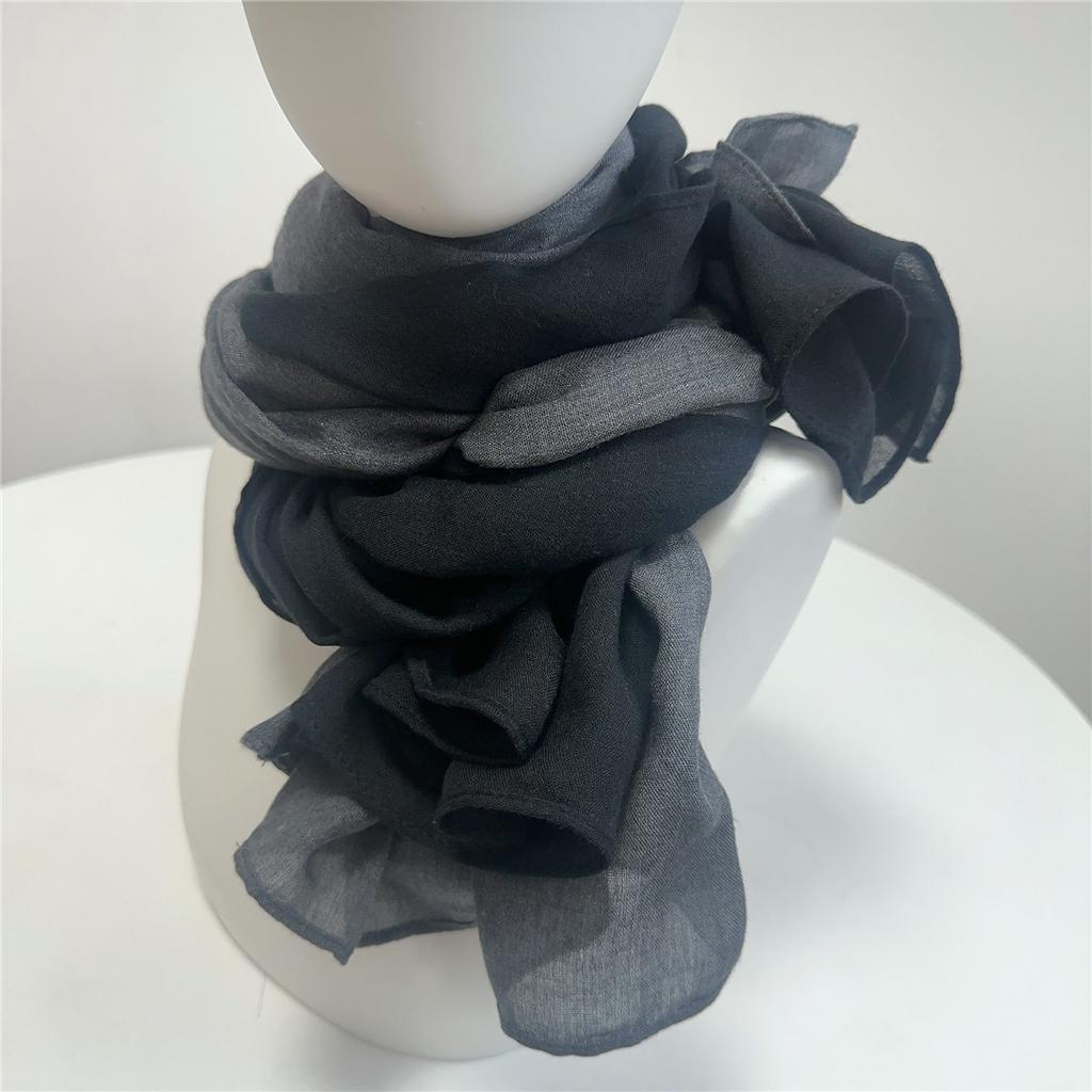New Linen And Cotton Scarf Long Color Patch Scarf Shawl Autumn Winter Warm Artistic Woman Scarf 79x190cm