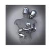 3D Love Heart Modern Art Decorative Metal Figure Statue Art Canvas Painting Wall Hanging Frameless