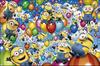 Yanoman In 1000 Piece Jigsaw Puzzle Minions Minions Balloon Festival Piece Request Postcard Comes with Glue and Spatula Includes Service Card Includes