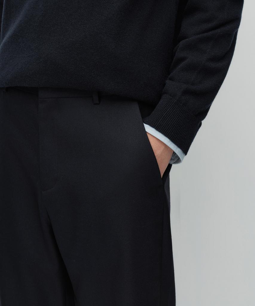 MUSINSA STANDARD [City Workers] Wool Blend Tapered Slacks [Navy]
