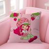 Cute Role Strawberry ShortcakeCartoon   Cushion Cover Pillow Cover Decor Pillowcase Printed Cushion Case for Couch