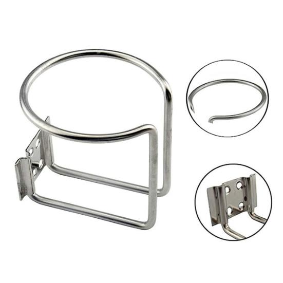 Металлический держатель для чашки в виде лодки L-образная розетка Универсальная подставка для напитков Железная фиксированная подставка для чашек Многоцелевой держатель для напитков на сиденье с 4 установочными винтами