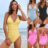 2025 New European and American Beauty Back One-piece Swimsuit Women