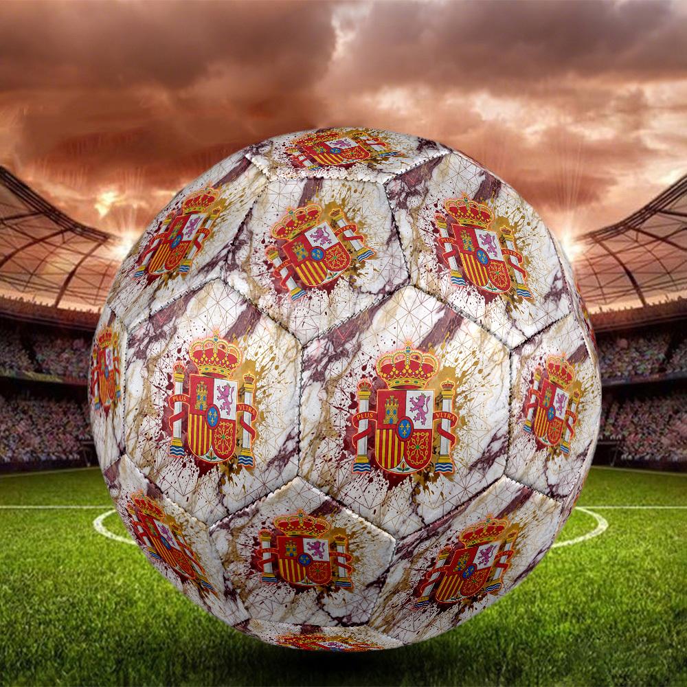 Spanish Heraldry Size 5 Soccer Ball Machine Sewn Indooroutdoor Training And Matches Ideal For Soccer Enthusiasts Birthdaychristmas Wedding Party