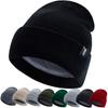 New Style Letter Plush Satin Lined Beanie Hat Autumn&Winter Hats For Men And Women Outdoor Knitted Hats