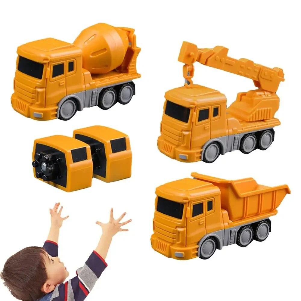 26pcs/set Magnetic Transform Engineering Car Assembled Toys with Storage Box, Magnetic Blocks Outdoor Toddler Activities Toys