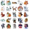 10/25/52pcs Warriors Cats Furry Graffiti Stickers for DIY Luggage Laptop Skateboard Motorcycle Bicycle Stickers