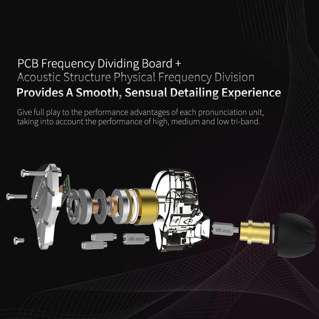 KZ ZS10 Pro 3,5 мм проводные наушники-вкладыши 1DD + 4BA гибридные Hi-Fi музыкальные наушники спортивная гарнитура 2-контактный