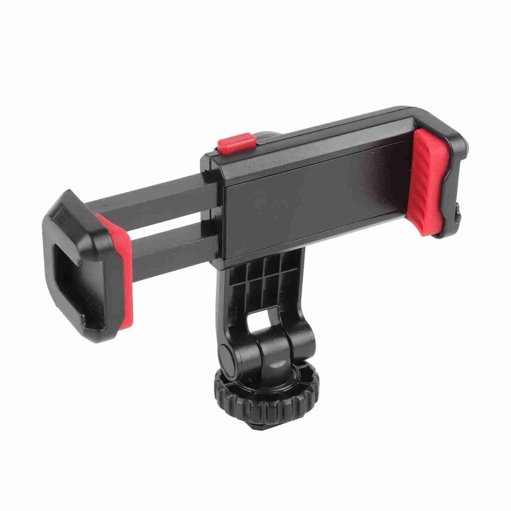 Rotatable Tripod Phone Holder Clamp Clip Mount Adapter with 1 4 Hot Shoe Microphone Mount Cold Shoe 360 Degree Rotatable