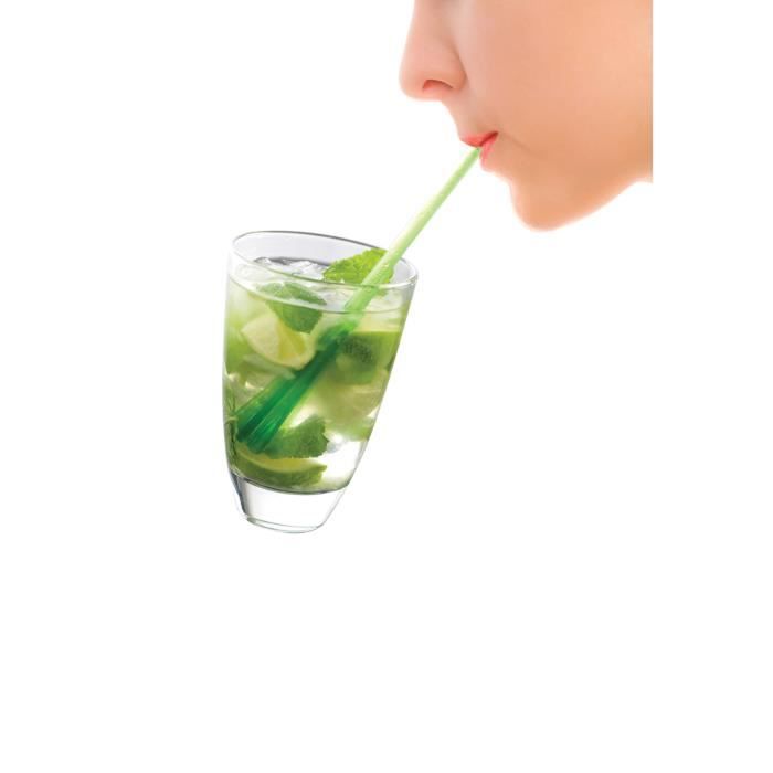 Mélangeurs à cocktails - MASTRAD - F01156 - Lot de 6 - 3 en 1 - Couleurs assorties